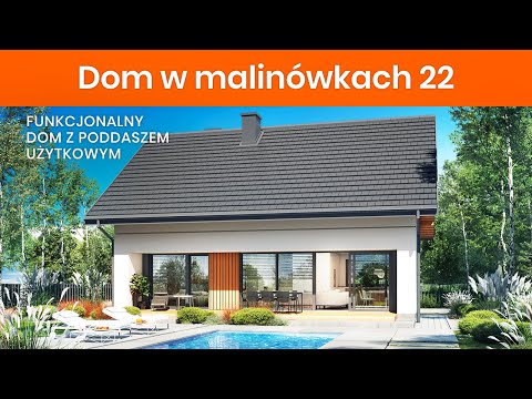Dom w malinówkach 22 – Funkcjonalny dom z poddaszem użytkowym I ARCHON+ Projekty Domów #dom