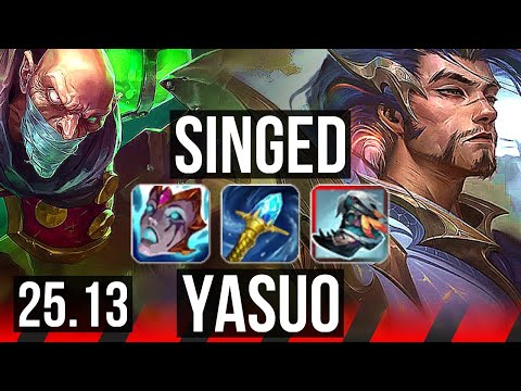 SINGED vs YASUO (TOP) | 600+ games | KR Diamond | 25.13