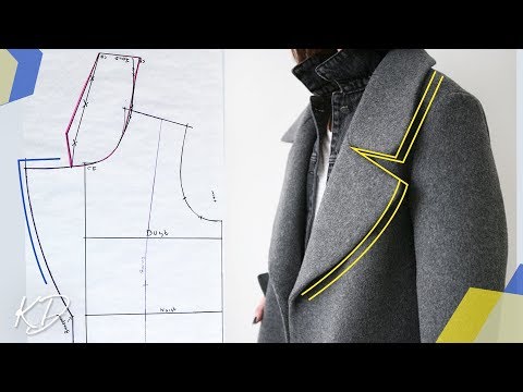 HOW TO: MAKE LAPEL & REVERE' COLLAR PATTERNS | TEDDY COAT PT 1 | KIM DAVE