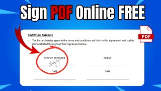 How to SIGN a PDF Document on Laptop for FREE Online (In 1 Minute)