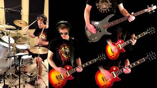 Shotgun Blues - Guns N&#39; Roses Guitar (Solo) Bass Drum Cover + Tabs