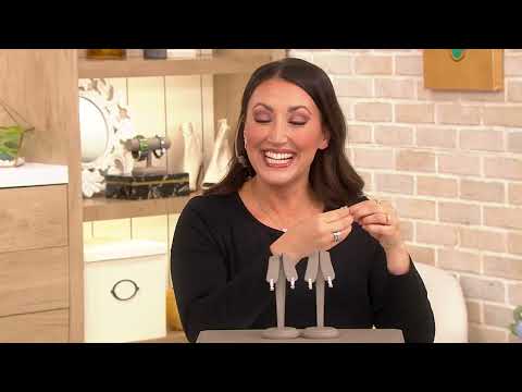 Affinity Diamonds J-Hoop Mixed Cut 1.00cttw Earrings, 14K on QVC