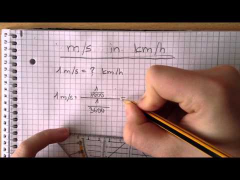 Meter pro Sekunde in Kilometer pro Stunde umrechnen - Mathematik Aufgaben leicht gemacht