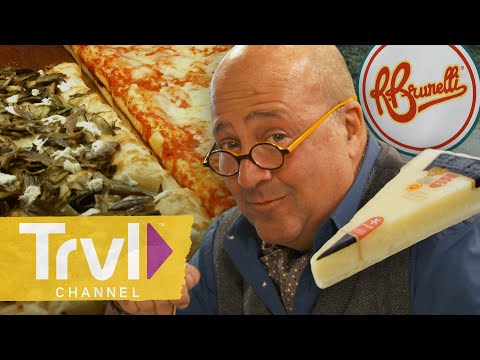 Pecorino Romano Cheese & Pizza in Rome | Bizarre Foods with Andrew Zimmern | Travel Channel