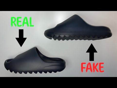REAL VS. FAKE ADIDAS YEEZY SLIDE ONYX HQ6448