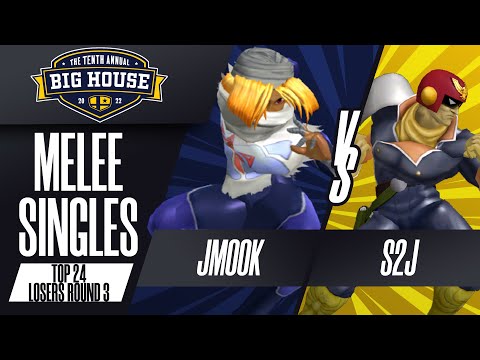 Jmook vs S2J - Melee Singles Top 24: Losers Round 3 - The Big House 10 | Sheik vs Cpt Falcon