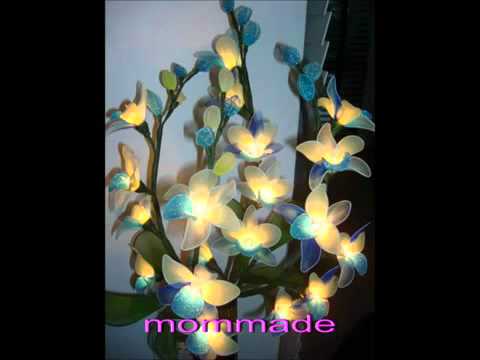 โคมไฟดอกไม้จากผ้าใยบัวwmv  - YouTube.flv