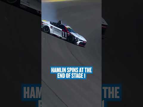 Denny Hamlin spins to bring out the stage end 🫠