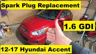 Spark Plug Replacement Hyundai Accent 1.6 GDI 12 13 14 15 16 17 2012 2013 2014 2015 2016 2017