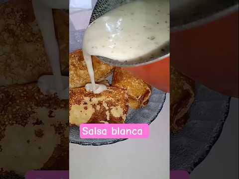 Salsa blanca con aceite #salsa #canelones #leche