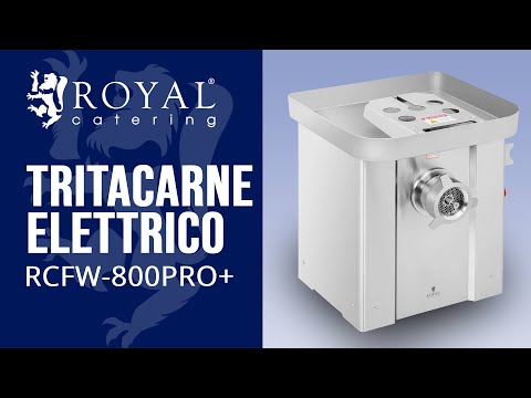 Video - Tritacarne elettrico - acciaio inossidabile - 800 kg / h - con funzione “riavvolgimento”