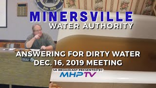 Minersville, PA Water Authority Meeting 12/16/19