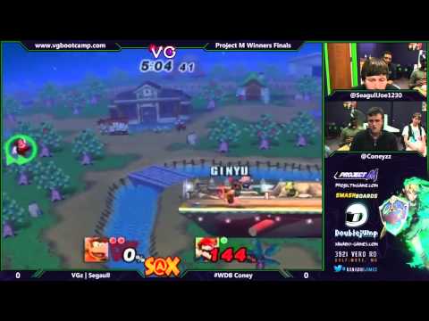 S@X 9/23/14 - Seagull Joe (Diddy Kong) vs Coney (Wario) - Project M Losers Finals - Smash PM