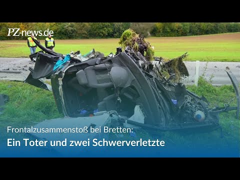 Bei Bretten: Ein Toter und zwei Schwerverletzte bei Frontalzusammenstoß