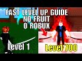 BEST GUIDE on how to LEVEL UP FAST in First Sea | Blox Fruits | LEVEL 1 to 700