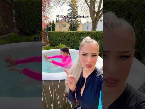 Kleines Mädchen will dass in Pool komme 😳 #canselguel #shorts