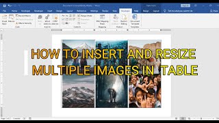 How to insert and resize images into word document table |Microsoft word tutorial