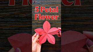 How to cut a 5 Petal Paper Flower 🌸 Paper Flower Making Ideas, Cut 5 Petal Paper Flower in one cut!