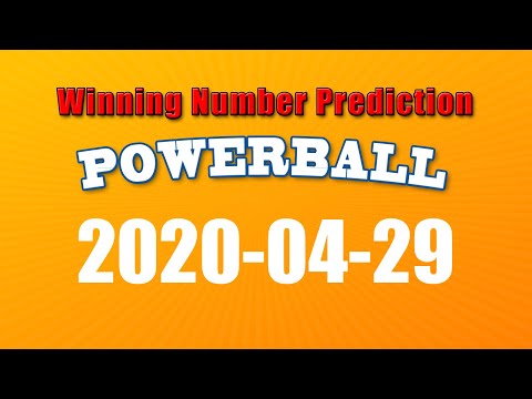 Winning numbers prediction for 2020-04-29|U.S. Powerball