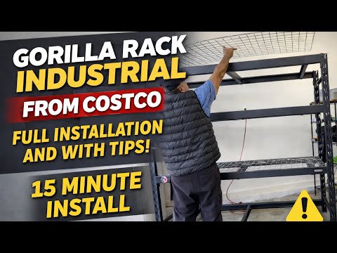 $200 GORILLA RACK Industrial From COSTCO -Tips FULL INSTALL- Easy DIY Garage Shelving holds 2000 lbs