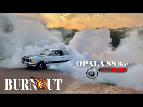 Opala 6cc SS 76 Turbo - Burnout insano do 6 cilindros