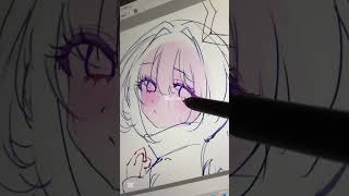天音かなたちゃんを描いてみた【Illustration Making 】#shorts