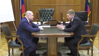 Избранный глава Хакасии Валентин Коновалов встретился с ИО Михаилом Развожаевым