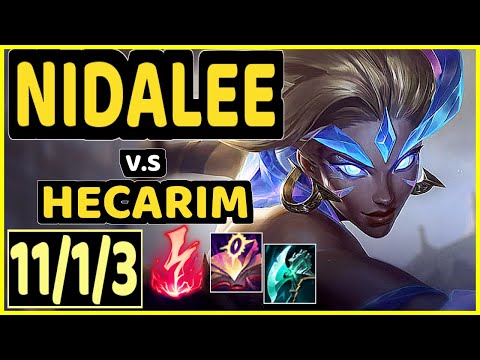NIDALEE vs HECARIM - 11/1/3 KDA JUNGLE GAMEPLAY - EUW Ranked DIAMOND