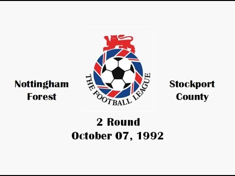 English League Cup 1992-93. 2 Round. 2 Leg. Nottingham Forest - Stockport County - 2:1. Highlights.