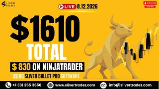 Live NQ Futures Trading 8.12.2026 - ($1610 total, $830 on Ninjatrader)