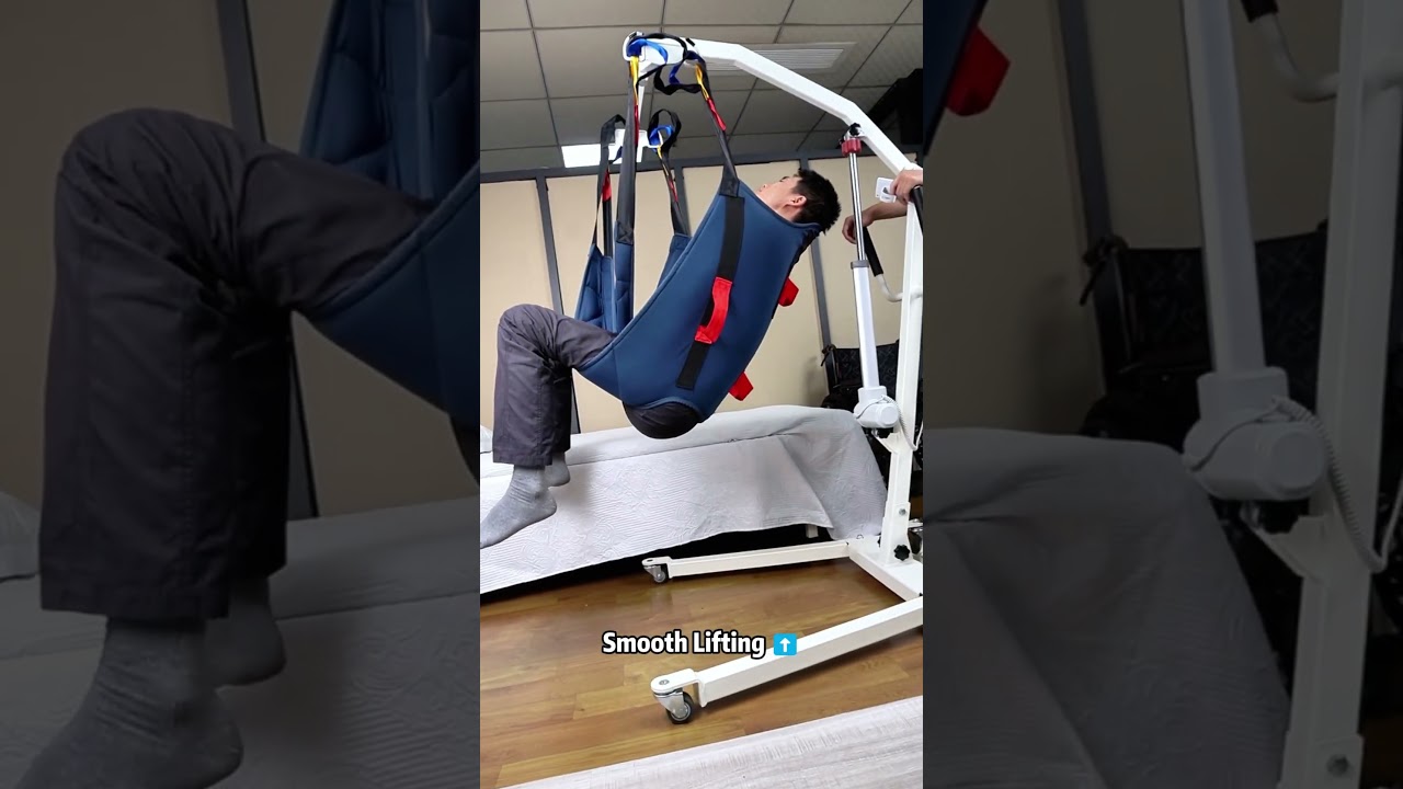 Portable Patient Lift - Compact Folding Full Body Powered Transfer Lifter for Home