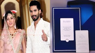 Exclusive Details Of Shahid Kapoor And Mira Rajput's Wedding Reception Card