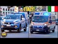 RARE Italy Police Forensics Unit Ambulances Responding With Lights Sirens In Milan