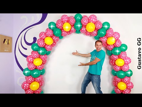 Balloon arch tutorial 😊🌸 balloon decoration ideas - birthday decoration ideas at home