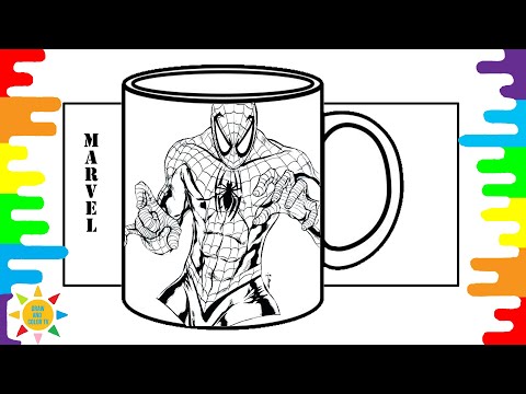 Spiderman Mug Coloring Page | Disfigure - Blank [NCS Release]