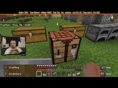 Minecraft 'Chill Stream' Oct  7, 2019 pt1   Garages and DRAMA