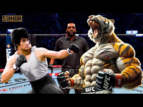 TRUE Bruce Lee vs. Tiger UFC | EA Sports UFC 5