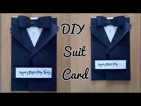 DIY /Suit Jacket/Tuxedo Birthday Card/How to make Greetings for Birthday/Father's day/Valentine day Video