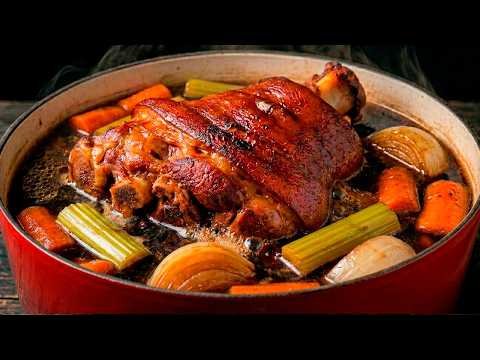 Few people cook pork knuckles like this! A new technique for a delicious dinner. Favorite recipe!
