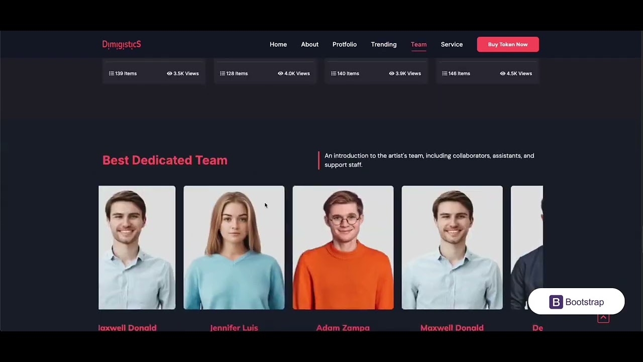 Dimigistics – NFT Website Figma Template  Free Download