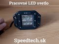 LED pracovné svetlo - 6x 3W LED / 10-30V / 1620lm / ECE R10 (122x92x80mm) - Video Youtube