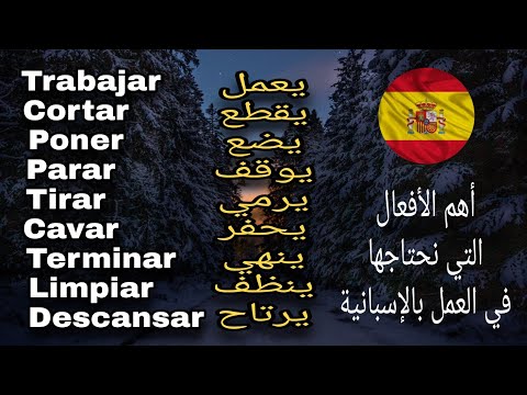 Verbos de trabajo  أفعال نحتاجها في العمل بالإسبانية