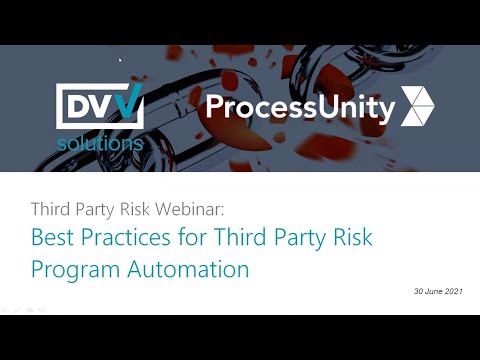 Best Practices in Third Party Risk Program Automation 30/06/21