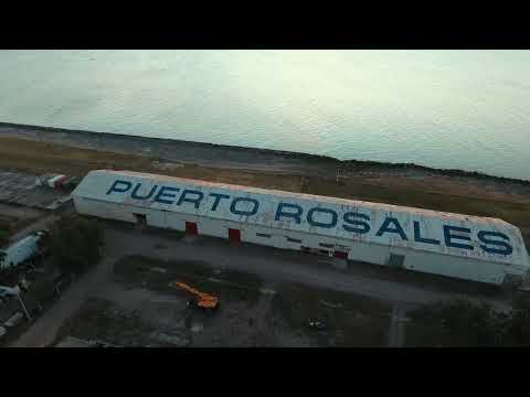 Drone sobre amancer en Coronel Rosales Puerto