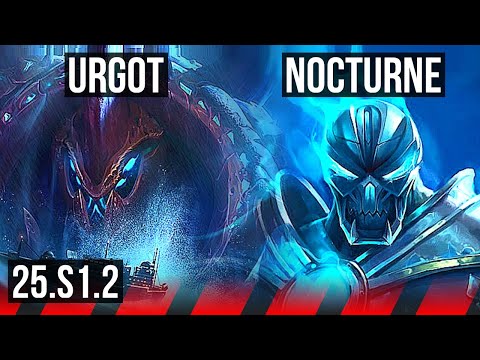 URGOT vs NOCTURNE (TOP) | 700+ games, Dominating | KR Master | 25.S1.2