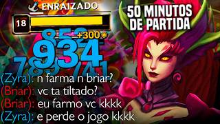 GAMEPLAY DE 50 MINUTOS COM ZYRA JUNGLE E TODO MUNDO TILTADO KKKKKKKKKKKKKK