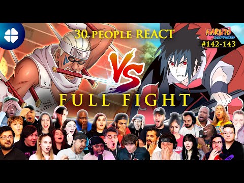 30 People React to KILLER BEE Vs SASUKE (Team Taka) Full Fight | Naruto Shippuden 142-143