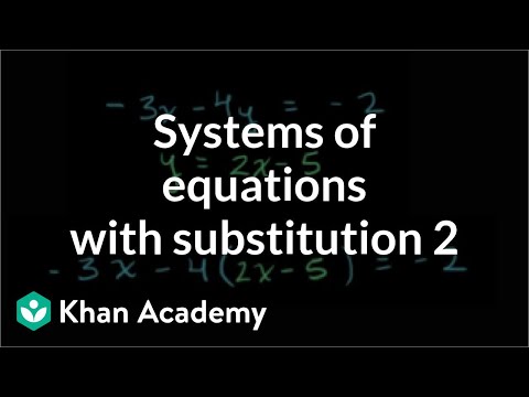 Solve systems of linear equations with substitution