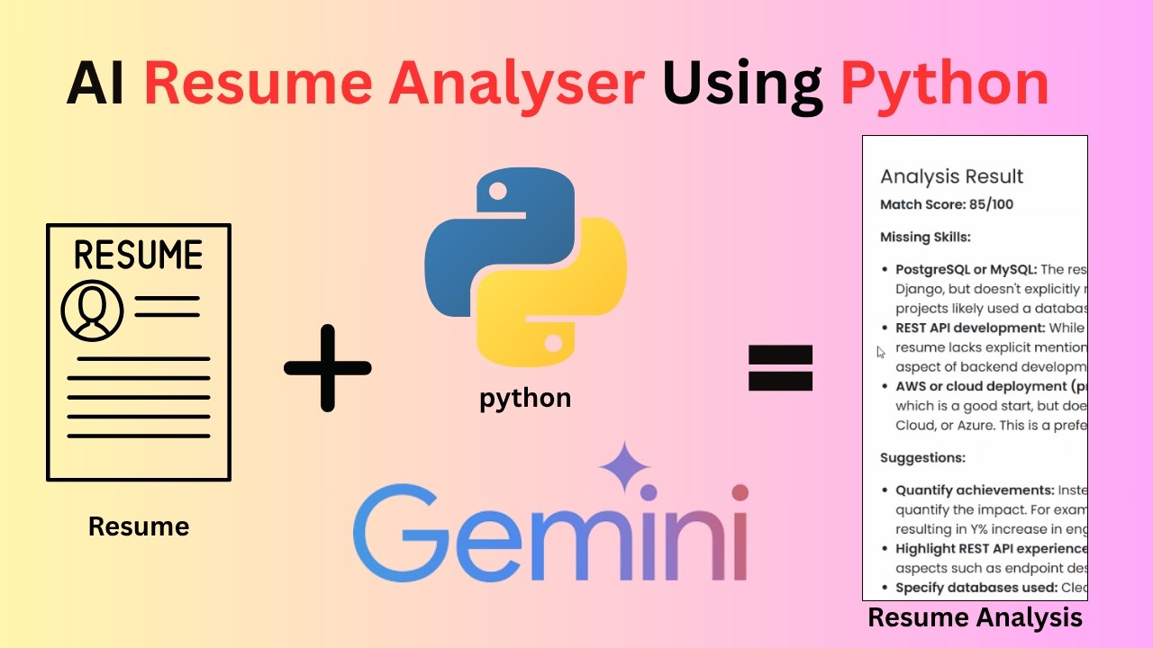 🎯 AI Resume Analyzer Using Python & Gemini AI | Gemini AI Project Tutorial | AI Resume Analyser