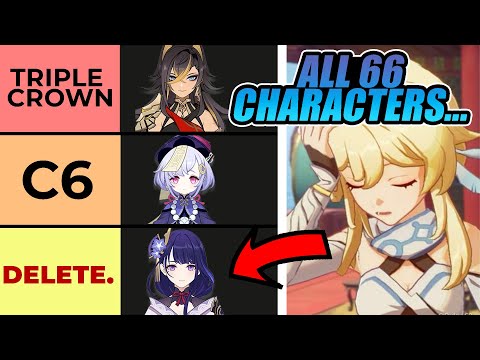 C6, TRIPLE CROWN, OR DELETE: All 66 Genshin Impact Characters